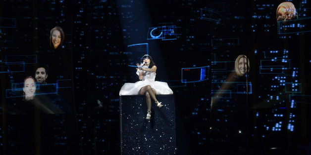 Australia's Dami Im performs the song 'Sound Of Silence' during the second Eurovision Song Contest semifinal in Stockholm, Sweden, Thursday, May 12, 2016. (AP Photo/Martin Meissner)