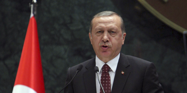 President of Turkey Recep Tayyip Erdogan delivers a speech during a ceremony of Turkey's main private sector organisation, the Union of Chambers and Commodity Exchanges of Turkey (TOBB), in Ankara, on May 10, 2016. / AFP / ADEM ALTAN (Photo credit should read ADEM ALTAN/AFP/Getty Images)