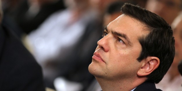 ATHENS, GREECE - MAY 09: Greek Prime Minister Alexis Tsipras attends a conference on basic health services in Athens, Greece on May 09, 2016. (Photo by Ayhan Mehmet/Anadolu Agency/Getty Images)