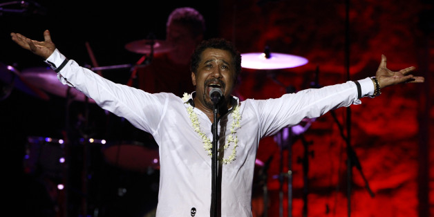Algerian Rai singer Cheb Khaled performs during the 49th International Festival of Carthage at the Roman Theatre of Carthage, in Tunis July 20, 2013. REUTERS/Anis Mili (TUNISIA - Tags: ENTERTAINMENT)