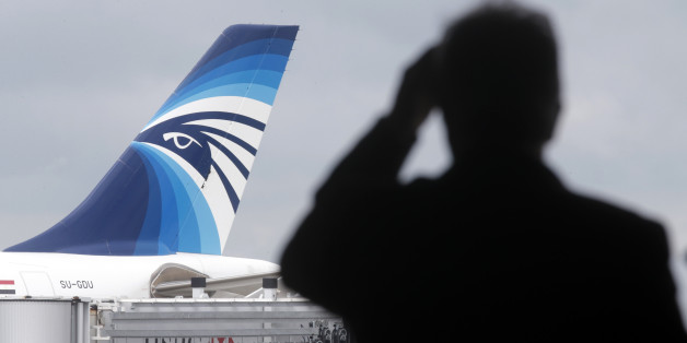 The EgyptAir plane scheduled to make the following flight from Paris to Cairo, after flight MS804 disappeared from radar, taxies on the tarmac at Charles de Gaulle airport in Paris, France, May 19, 2016. REUTERS/Christian Hartmann