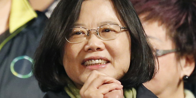 FILE - In this Jan. 16, 2016, file photo, Taiwan's Democratic Progressive Party, DPP, presidential candidate Tsai Ing-wen thanks supporters as she celebrates winning the presidential election in Taipei, Taiwan. When Taiwan inaugurates Tsai Ing-wen as the self-ruled islandâs first female president Friday, sheâll confront major challenges including navigating increasingly fractious relations with Beijing and rejuvenating the flagging economy. (AP Photo/Wally Santana, File)
