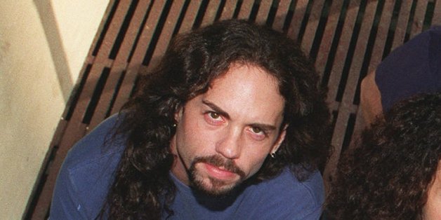 Members of the band Megadeth pose in New York Aug. 14, 1997. The heavy metal band's bassist, David Ellefson, has written a how-to book about the music business: "Making Music Your Business: A Guide for Young Musicians." From left, are Nick Menza, Marty Friedman, Ellefson and David Mustaine. (AP Photo/Jim Cooper)