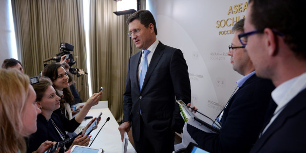 Russian Energy Minister Alexander Novak speaks to journalists following a news conference at the Russia-ASEAN summit in Sochi, Russia, May 20, 2016. Host photo agency via Reuters ATTENTION EDITORS - THIS IMAGE WAS PROVIDED BY A THIRD PARTY. EDITORIAL USE ONLY.