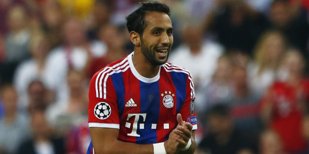 Football - Bayern Munich v FC Barcelona - UEFA Champions League Semi Final Second Leg - Allianz Arena, Munich, Germany - 12/5/15Mehdi Benatia celebrates scoring the first goal for Bayern MunichReuters / Michaela Rehle