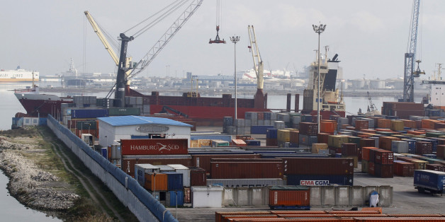 A general view shows a shipping container area at the port of Halk al-Wad, in Tunis February 19, 2013. Economic disaster is by no means inevitable. New foreign direct investment jumped to 3.00 billion dinars in 2012 from 1.62 billion in 2011, partly because of privatisations, according to official data. Last year's total exceeded the 2.17 billion dinars recorded in 2010, before the revolution. The data shows that because of Tunisia's strengths, including its educated population and proximity to