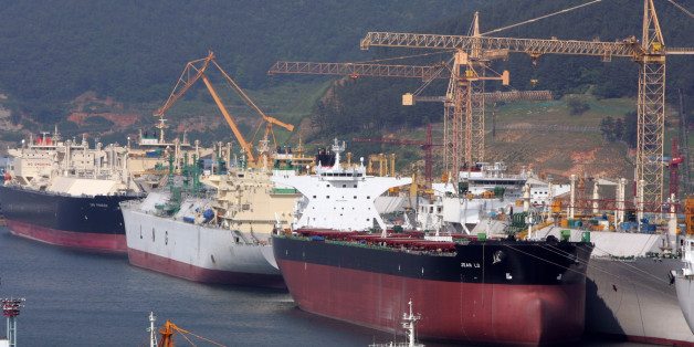Okpo shipyard of South Korea's Daewoo Shipbuilding & Marine Engineering (DSME) is seen in Koeje island. Okpo shipyard of South Korea's Daewoo Shipbuilding & Marine Engineering (DSME) is seen in Koeje island of South Kyongsang province, about 470 km (292 miles) southeast of Seoul, May 17, 2005. The DSME is the world's second largest shipyard. REUTERS/Lee Jae-Won
