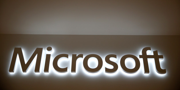 The logo of Dow Jones Industrial Average stock market index listed company Microsoft (MSFT) is seen in Los Angeles, California, United States, April 22, 2016. REUTERS/Lucy Nicholson