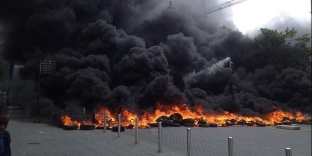 De premiers débordements en marge des manifestations