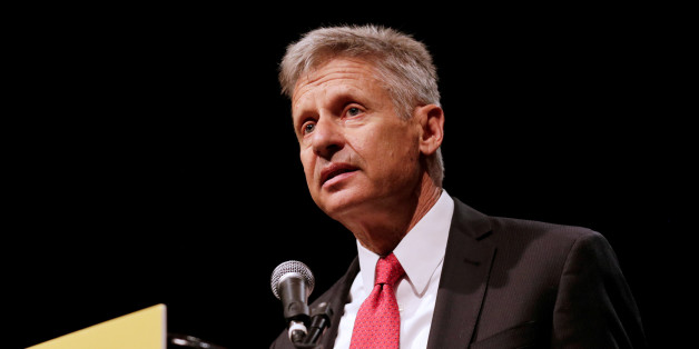 Libertarian Party presidential candidate Gary Johnson gives acceptance speech during National Convention held at the Rosen Centre in Orlando, Florida, May 29, 2016. REUTERS/Kevin Kolczynski