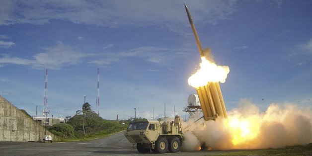 A Terminal High Altitude Area Defense (THAAD) interceptor is launched during a successful intercept test, in this undated handout photo provided by the U.S. Department of Defense, Missile Defense Agency. THAAD provides the U.S. military a land-based, mobile capability to defend against short- and medium-range ballistic missiles, intercepting incoming missiles inside and outside the earth's atmosphere. REUTERS/U.S. Department of Defense, Missile Defense Agency/Handout via Reuters ATTENTION EDITOR