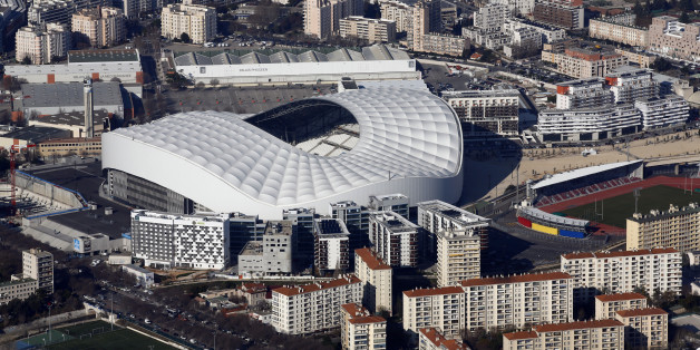 Football Soccer - UEFA Euro 2016 soccer tournament - Velodrome stadium, Marseille, France - 17/02/2016. Aerial view of the Velodrome stadium in Marseille. REUTERS/Jean-Paul Pelissier