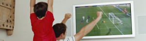 child watching tv