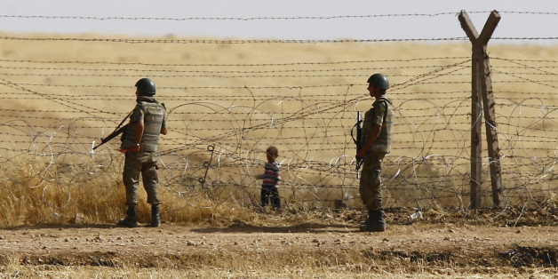 Türkische Soldaten an der Grenze zu Syrien