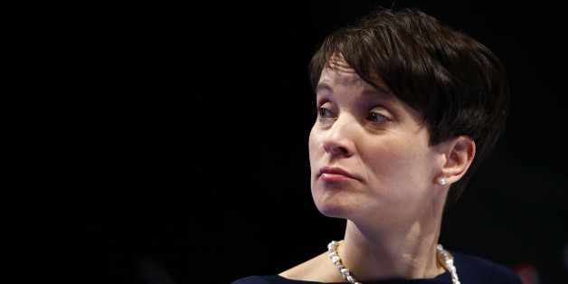 Frauke Petry, chairwoman of the anti-immigration party Alternative for Germany (AfD) reacts during the second day of the AfD party congress in Stuttgart, Germany, May 1, 2016. REUTERS/Wolfgang Rattay TPX IMAGES OF THE DAY