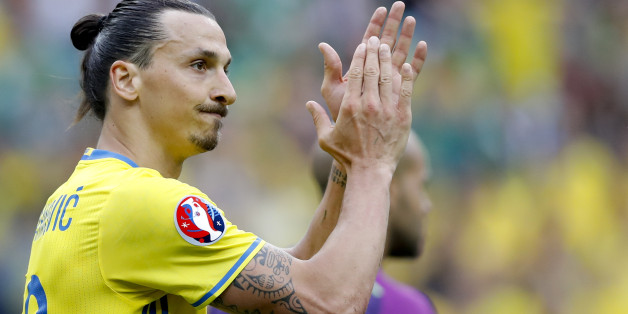 FILE - In this Monday, June 13, 2016 file photo, Sweden's Zlatan Ibrahimovic applauds during the Euro 2016 Group E soccer match between Ireland and Sweden at the Stade de France in Saint-Denis, north of Paris, France. Ibrahimovic said Tuesday, June 21, 2016 he will retire from international football after the European Championship. (AP Photo/Christophe Ena, File)