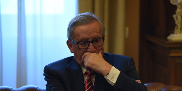 PRESIDENTIAL MANSION, ATHENS, ATTIKI, GREECE - 2016/06/21: Jean-Claude Juncker, President of European Commission, during his meeting with President of Hellenic Republic Prokopis Pavlopoulos. The courage of the Greek people 'and especially those who are poorer than other Greeks and Europeans' praised Jean-Claude Juncker in the dialogue he had with Prokopis Pavlopoulos. He noted that 'The program is running well, the dose is disbursed and therefore for the first time in many years, we do not have