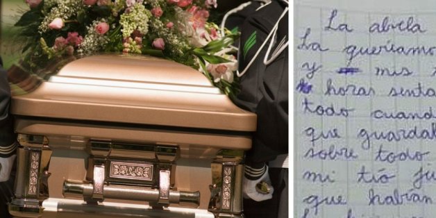 Junge und Mädchen auf einer Beerdigung