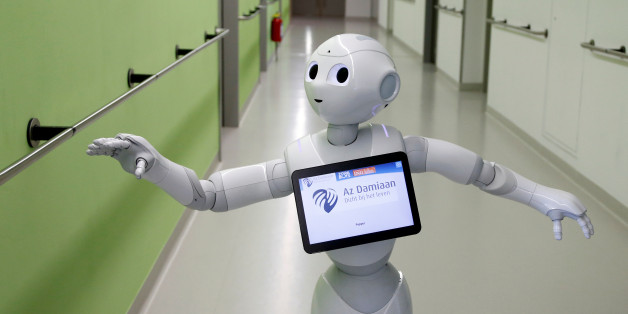 New recruit "Pepper" the robot, a humanoid robot designed to welcome and take care of visitors and patients, is seen at AZ Damiaan hospital in Ostend, Belgium June 16, 2016. REUTERS/Francois Lenoir