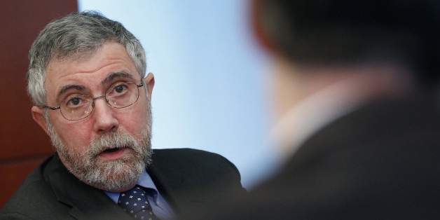 Nobel Prize winning economist Paul Krugman speaks during an interview in New York, May 4, 2012. REUTERS/Brendan McDermid (UNITED STATES - Tags: BUSINESS)