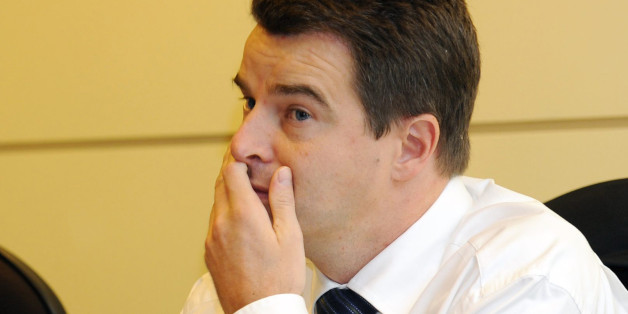 A picture taken on October 28, 2009 shows Federal Climate Minister Paul Magnette (L) speaking and Deputy Permanent Representative of Belgium to the European Union Didier Seeuws (R) attending a Chamber Climate Commission, at the Federal Parliament in Brussels.
The EU said on June 25, 2016 it had appointed Belgian Didier Seeuws, a longtime aide to former EU president Herman Van Rompuy, to head the bloc's special task force to negotiate Britain's exit. / AFP / Belga / DIRK WAEM / Belgium OUT (Photo credit should read DIRK WAEM/AFP/Getty Images)
