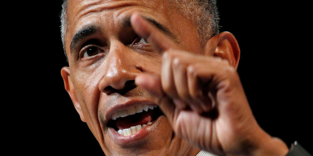 U.S. President Barack Obama speaks at a fundraiser for Washington Governor Jay Inslee in Seattle, June 24, 2016. REUTERS/Kevin Lamarque