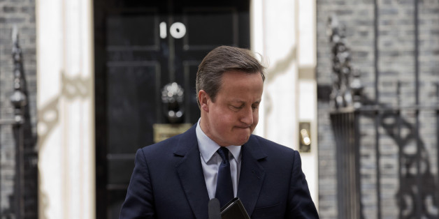 British Prime Minister David Cameron turns to walk away as he finishes making a statement appealing for people to vote to remain in the European Union outside 10 Downing Street in London, Tuesday, June 21, 2016. Britain votes whether to stay in the EU in a referendum on Thursday. (AP Photo/Matt Dunham)