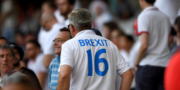 Ein Brexit-Unterstützer bei einem EM-Fußballspiel