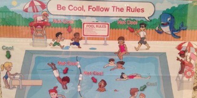 Das Rote Kreuz entschuldigt sich für „super-rassistisches Plakat zur Sicherheit an Schwimmbecken".