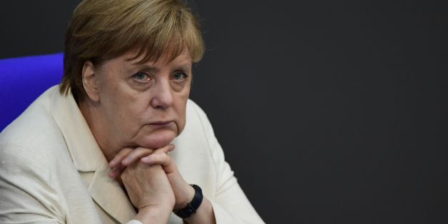 German Chancellor Angela Merkel attends a special plenary session on Brexit at the German lower house of Parliament Bundestag in Berlin, on June 28, 2016. / AFP / John MACDOUGALL (Photo credit should read JOHN MACDOUGALL/AFP/Getty Images)