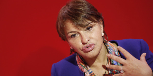 Morocco's Environment Minister Hakima El Haite sepaks during an interview with Reuters at the World Climate Change Conference 2015 (COP21) at Le Bourget, near Paris, France, December 8, 2015. REUTERS/Jacky Naegelen