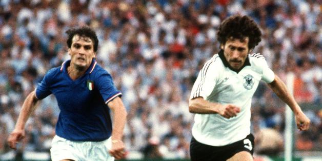 Marco Tardelli et Paul Breitner lors de la finale du Mondial 82