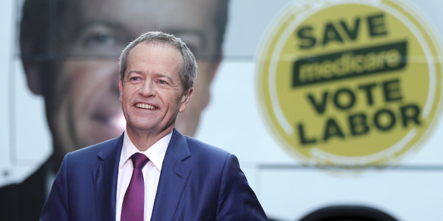Australian Labor Party leader Bill Shorten listens to questions during a breakfast show television interview on election day in Sydney, Australia, Saturday, July 2, 2016. After years of political turmoil, Australians headed to the polls on Saturday with leaders of the nation's major parties each promising to bring stability to a government that has long been mired in chaos. (AP Photo/Rob Griffith)
