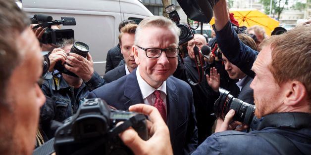 Britain's Justice Minister Michael Gove arrives to address a press conference in central London on July 1, 2016.A bespectacled intellectual with a low-key public image, Michael Gove emerged as an unlikely force behind the Brexit campaign and a wily political player after rebelling against his former friend and ally, Prime Minister David Cameron. / AFP / NIKLAS HALLE'N (Photo credit should read NIKLAS HALLE'N/AFP/Getty Images)