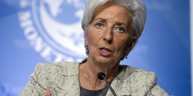 International Monetary Fund (IMF) Managing Director Christine Lagarde speaks at a news conference during the the G5 Ministers of Finance meeting during the World Bank/IMF Spring Meetings in Washington, Thursday, April 14, 2016. ( AP Photo/Jose Luis Magana)