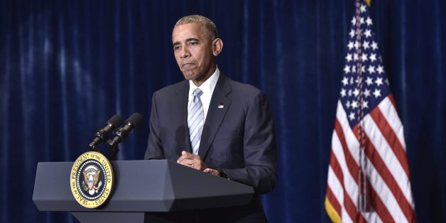US President Barack Obama speaks on the recent shootings in the US, at a hotel in Warsaw, on July 8, 2016. / AFP / Mandel Ngan (Photo credit should read MANDEL NGAN/AFP/Getty Images)