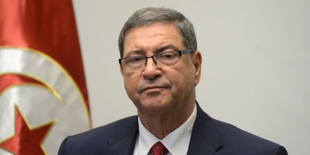 Tunisian Prime Minister Habib Essid delivers a speech during a press conference in Rabat on May 10, 2016. / AFP / FADEL SENNA (Photo credit should read FADEL SENNA/AFP/Getty Images)