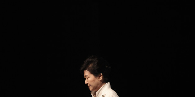 South Korean President Park Geun-hye leaves after a ceremony to celebrate the March First Independence Movement Day, the anniversary of the 1919 uprising against Japanese colonial rule, in Seoul, South Korea, Tuesday, March 1, 2016. (AP Photo/Ahn Young-joon)
