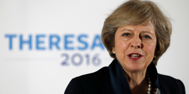 Britain's Home Secretary Theresa May speaks during her Conservative party leadership campaign at the Institute of Engineering and Technology in Birmingham, England, Britain July 11, 2016. REUTERS/Andrew Yates