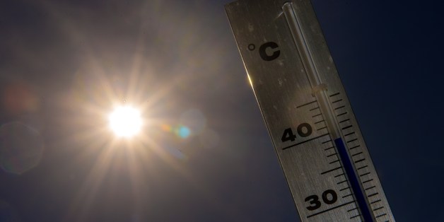 A picture taken on July 1, 2015 shows a thermometer in Lille as a major heatwave spreads up through Europe, with temperatures hitting nearly 40 degrees. AFP PHOTO / PHILIPPE HUGUEN (Photo credit should read PHILIPPE HUGUEN/AFP/Getty Images)