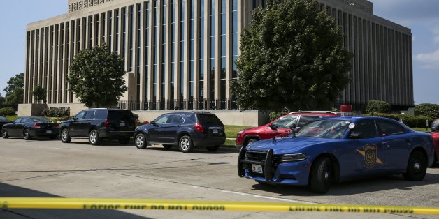 In diesem Gerichtsgebäude in der US-Stadt Michigan starben drei Menschen bei einer Schießerei
