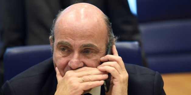 Le ministre de l'Economie espagnol Luis de Guindos lors d'une réunion de l'Eurogroup à Luxembourg le 16 juin 2016