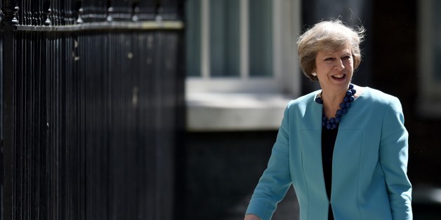 LONDON, UNITED KINGDOM - JULY 14 : British Prime Minister Theresa May arrives in Downing Street, Central London, Britain, 14 July 2016. (Photo by Kate Green/Anadolu Agency/Getty Images)