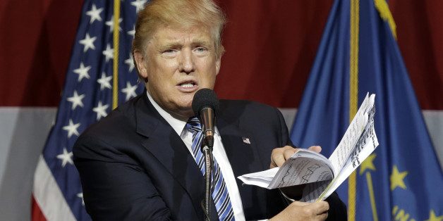 Republican presidential candidate Donald Trump speaks at a rally in Westfield, Ind., Tuesday, July 12, 2016. (AP Photo/Michael Conroy)