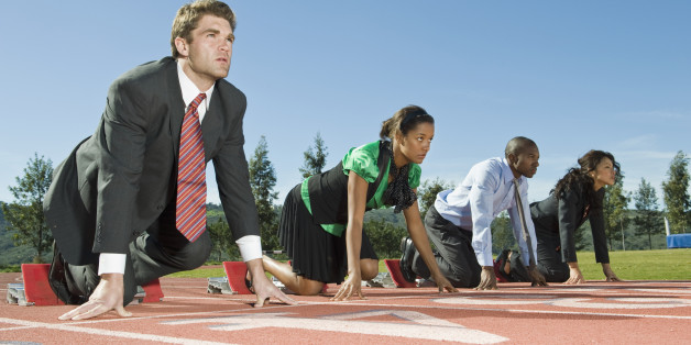 Business People At Starting Blocks