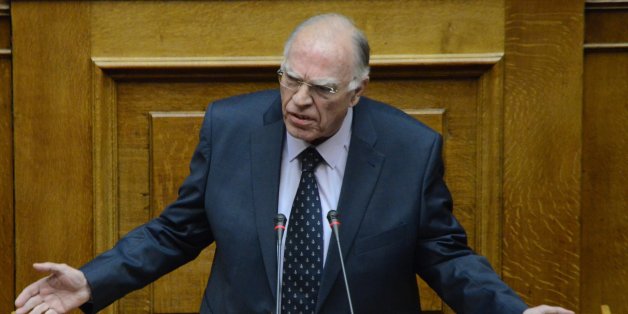 ATHENS, GREECE - 2016/03/29: Leader of the Union of Centrists Vassilis Leventis talks to the Greek Parliament.
Greek legislators discuss in the Greek parliament about the Greek justice system and possible corruption cases. (Photo by George Panagakis/Pacific Press/LightRocket via Getty Images)