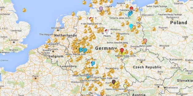 Mit der Google-Map "Pokémon Go" helfen sich die Monsterjäger gegenseitig