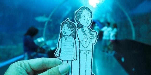 Ce couple remplace les selfies par des dessins pendant leurs voyages
