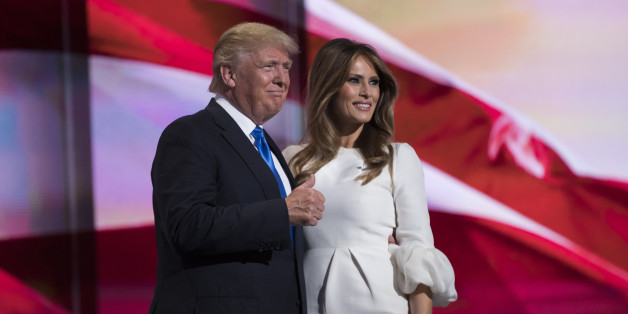 Der Präsidentschaftskandidat Donald Trump mit seiner Frau Melania