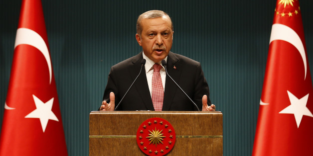 Turkish President Tayyip Erdogan speaks during a news conference following the National Security Council and cabinet meetings at the Presidential Palace in Ankara, Turkey, July 20, 2016. REUTERS/Umit Bektas